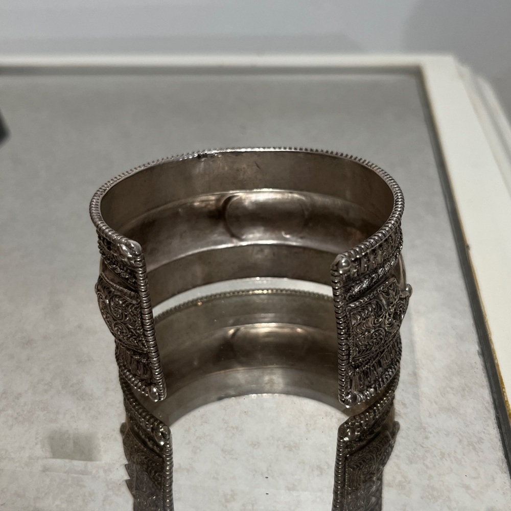 Antique lapis sterling bangle - Picture 4 of 6